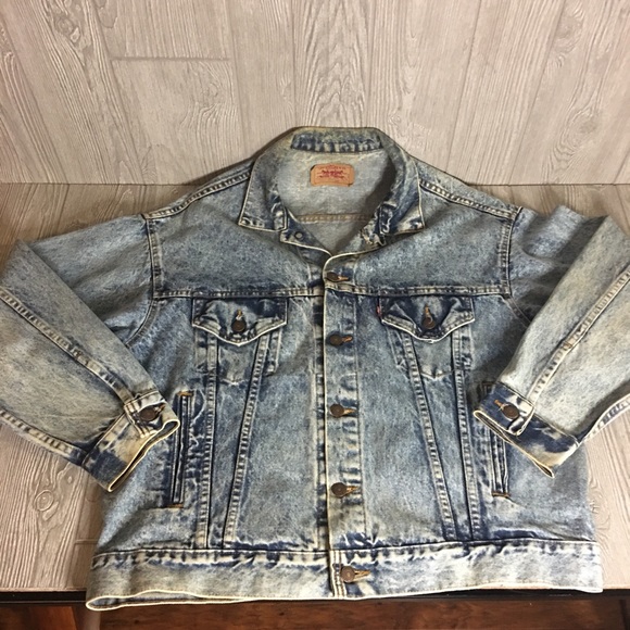 Vintage Levi’s 80s Denim Acid Wash Jacket - Picture 3 of 11